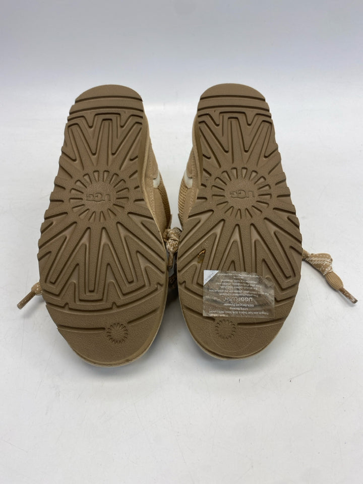 NWOT UGG US Shoe Size 6 Cream Gold Lace-up Sneakers