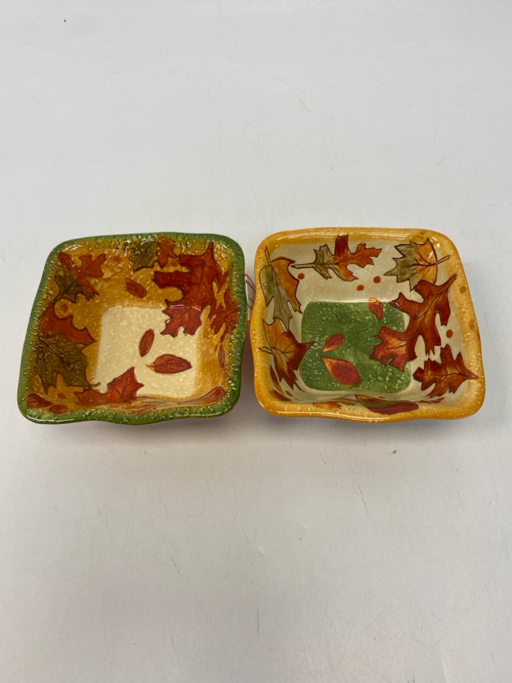 Tan Orange/Multi Leaves Ceramic Fall