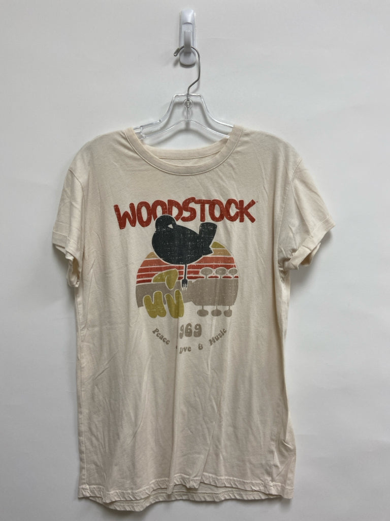 Size M Beige Birds Ladies Top