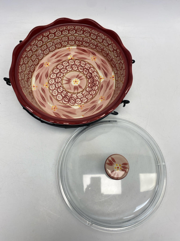Temp-tations Red Cream Serving Piece