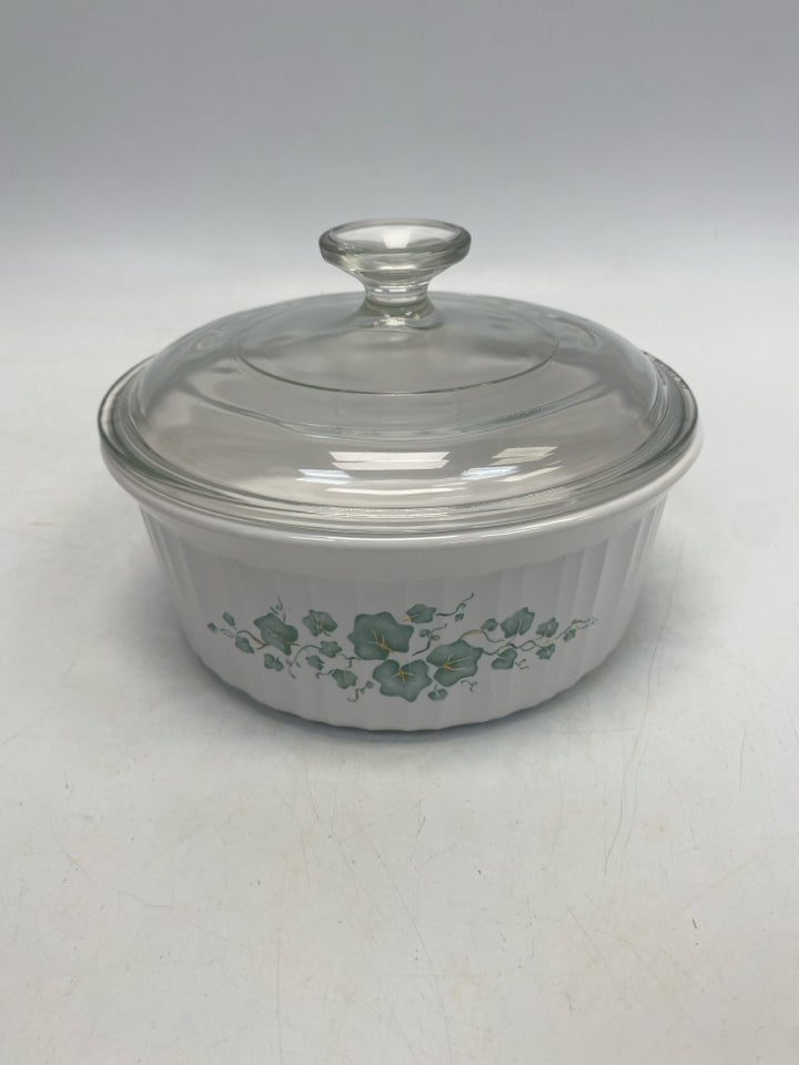 Corningware Clear Green Ivy Bakeware