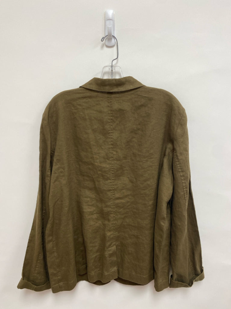 Eileen Fisher Size XL Brown Linen Ladies Jacket