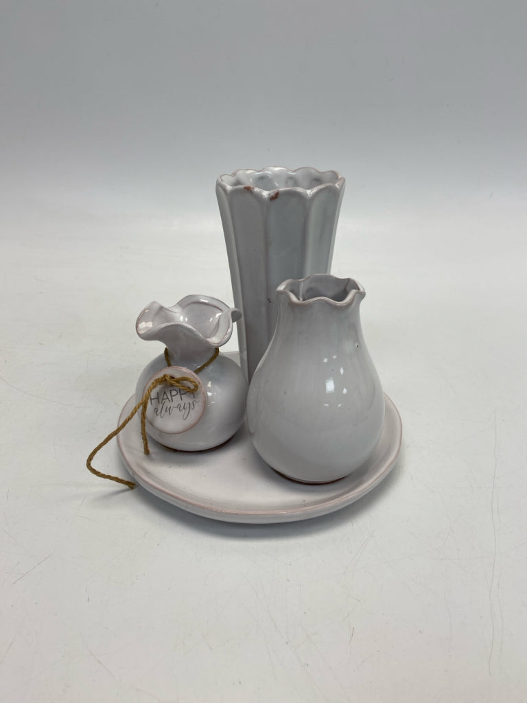 Mudpie White Ceramic Vase