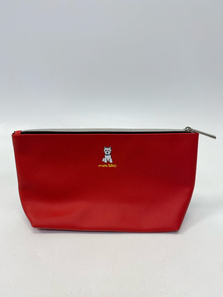 Marc Tetro Red My Westie Zip Make Up Bag