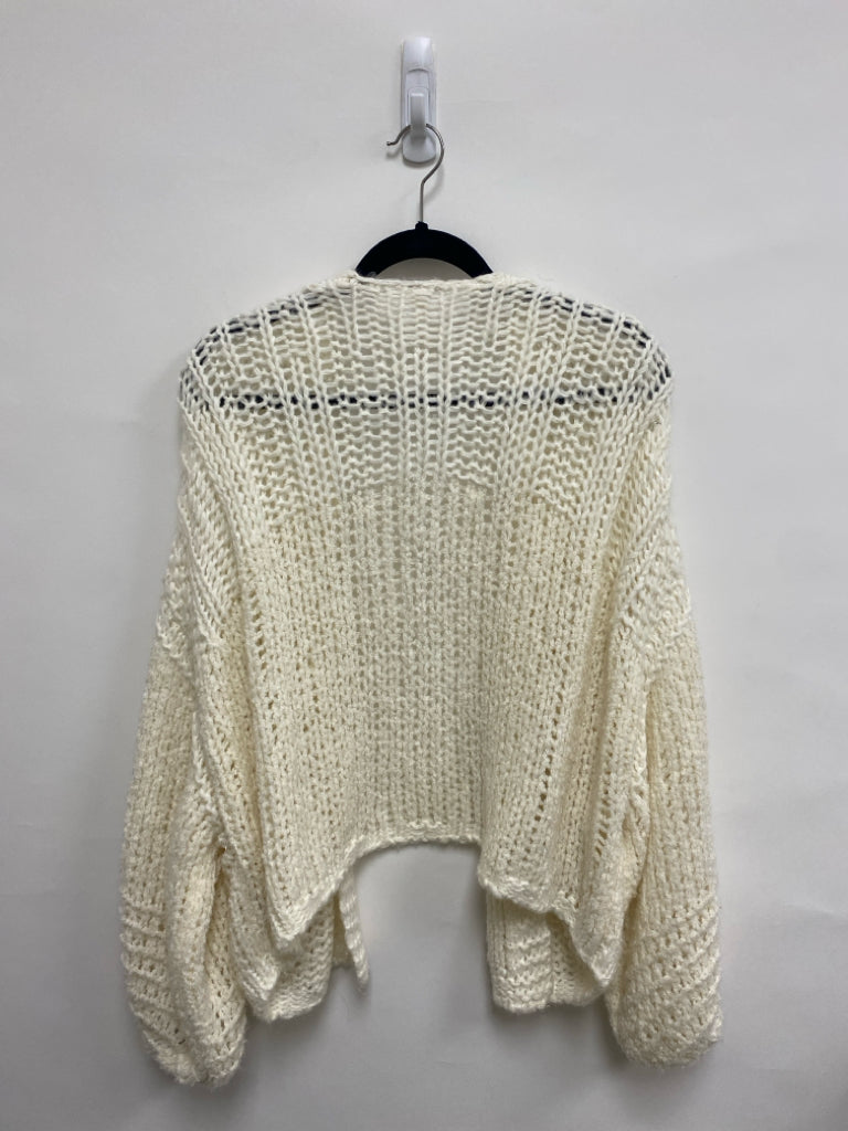 Free People Size XS Cream Chunky Drape Ladies Sweater
