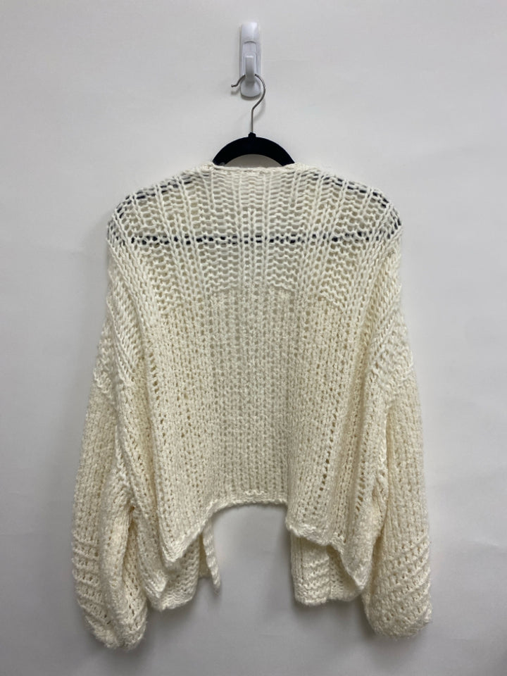 Free People Size XS Cream Chunky Drape Ladies Sweater
