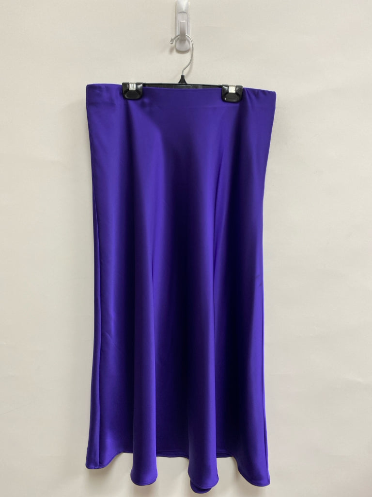 Talbots Size 10 Purple Satin Ladies Skirt