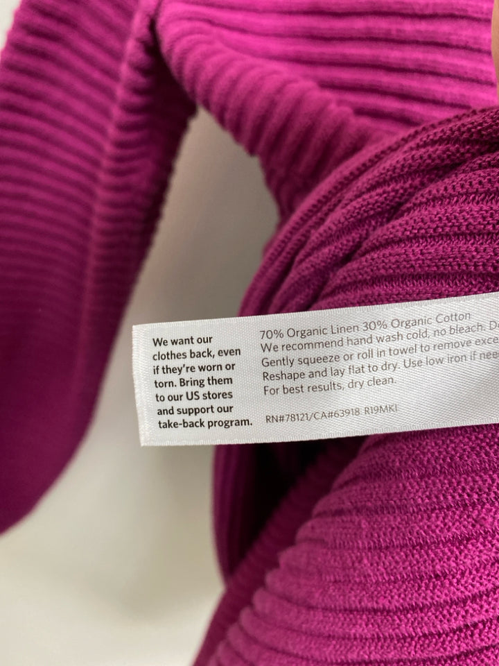 Eileen Fisher Size S Purple Ribbed Ladies Sweater