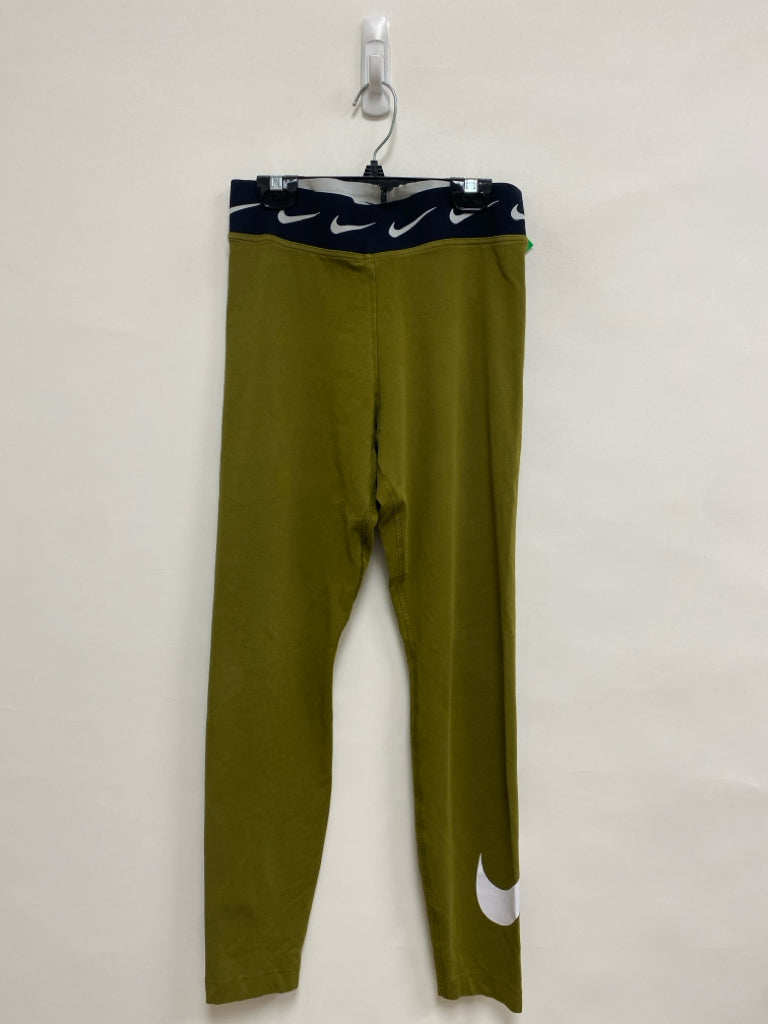 Nike Size M Chartreuse Black Athletic Leggings