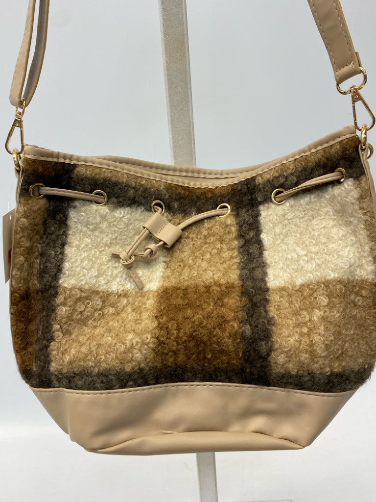 Tan Brown Plaid Handbag