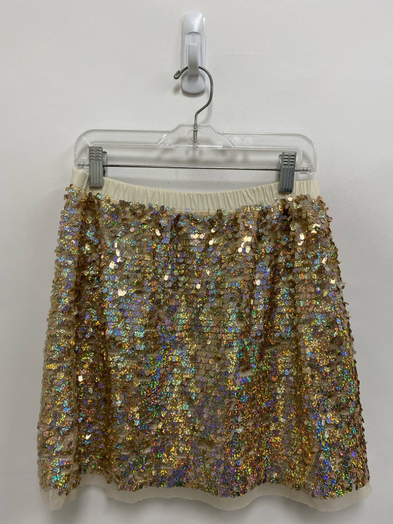 Crew Cuts SIZE 8 Cream Gold Sequined Girl&