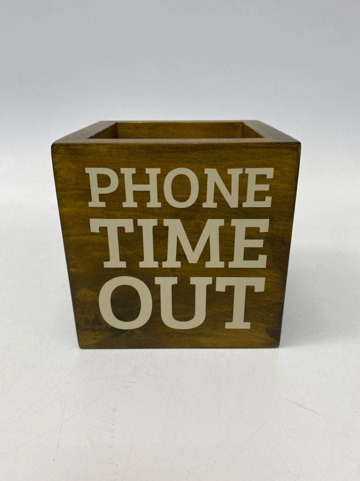 Brown Words Wood Box