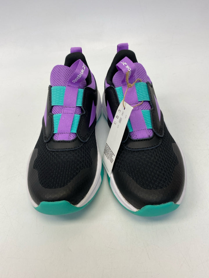 NWT Reebok SIZE 1 Black Purple/Aqua Girl&