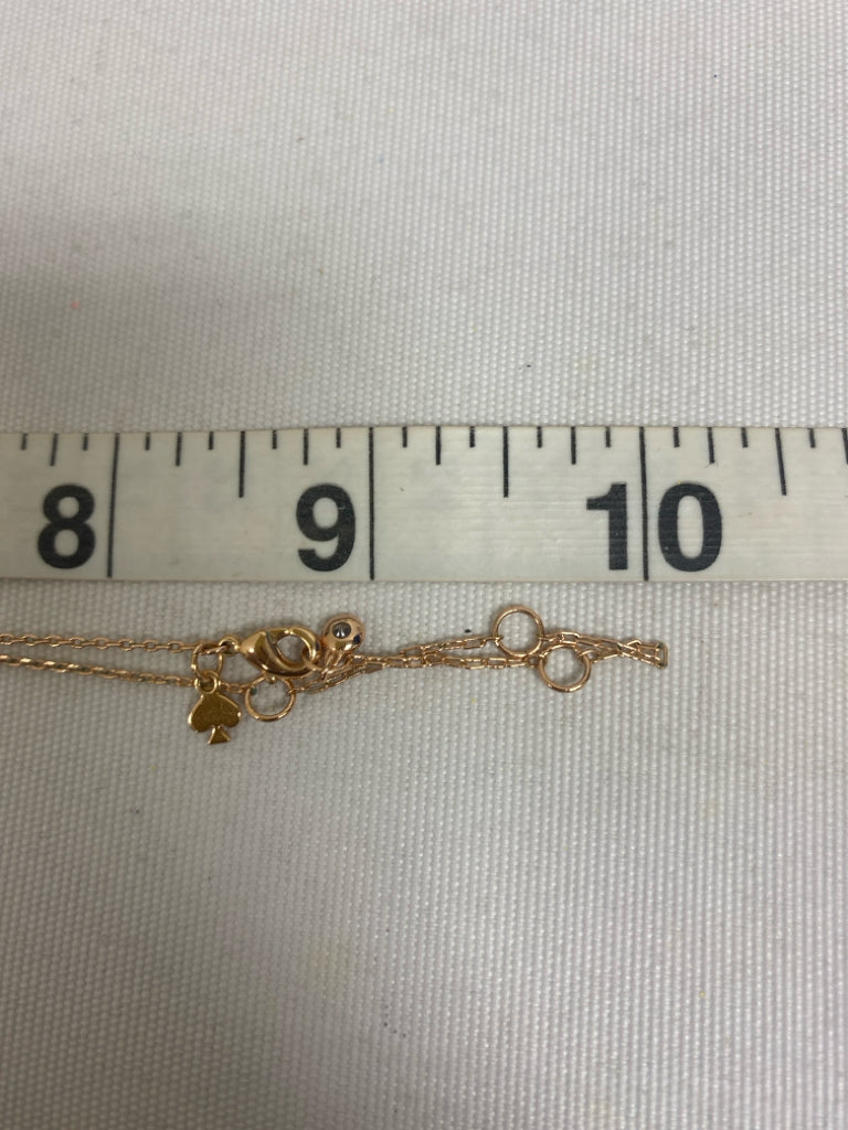Kate Spade Rose Gold Clear Jeweled Necklace