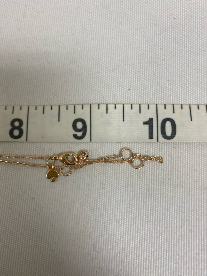 Kate Spade Rose Gold Clear Jeweled Necklace