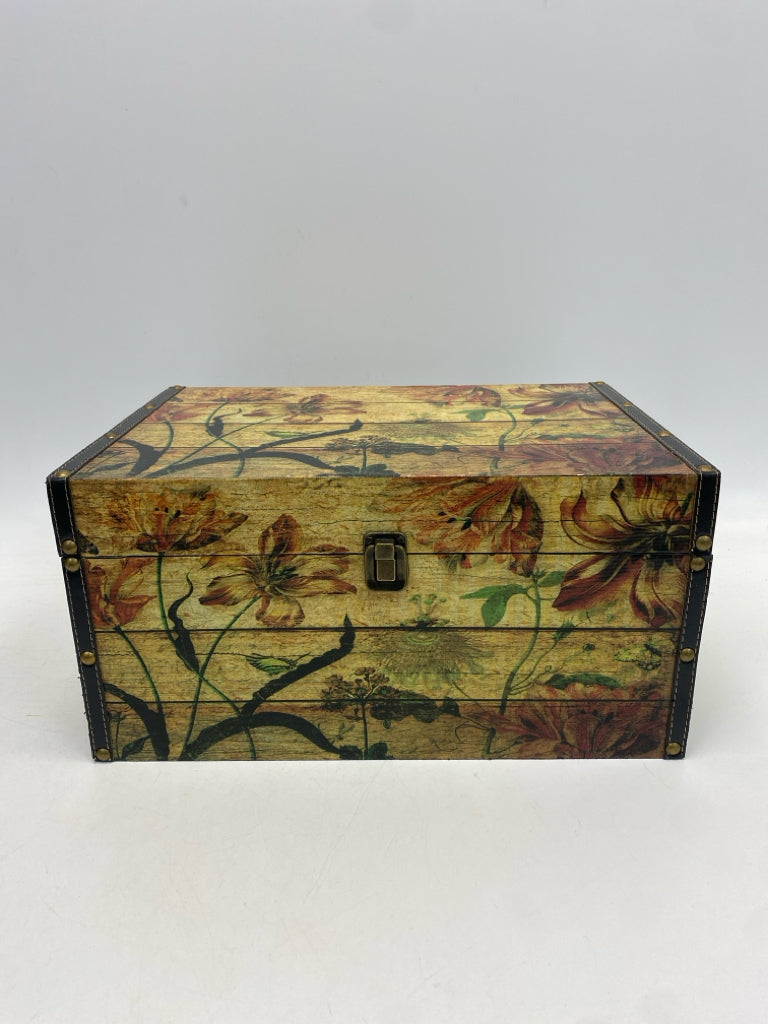 Gold Multi Color Flowers Box
