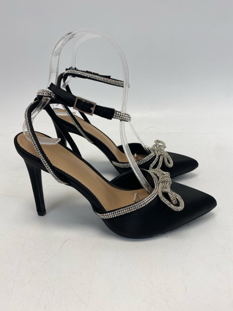 BCBG US Shoe Size 6.5 Black Silver Rhinestone(s) Heels