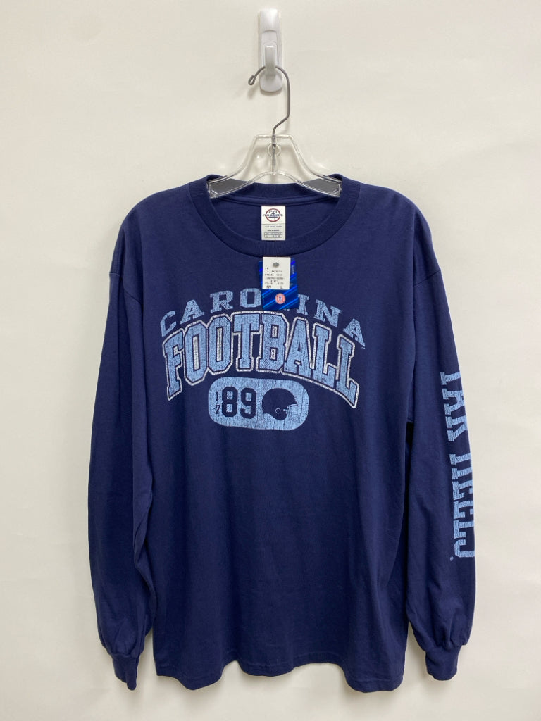 NWT DELTA Size L Navy Blue UNC Long Sleeve Tee Ladies Top