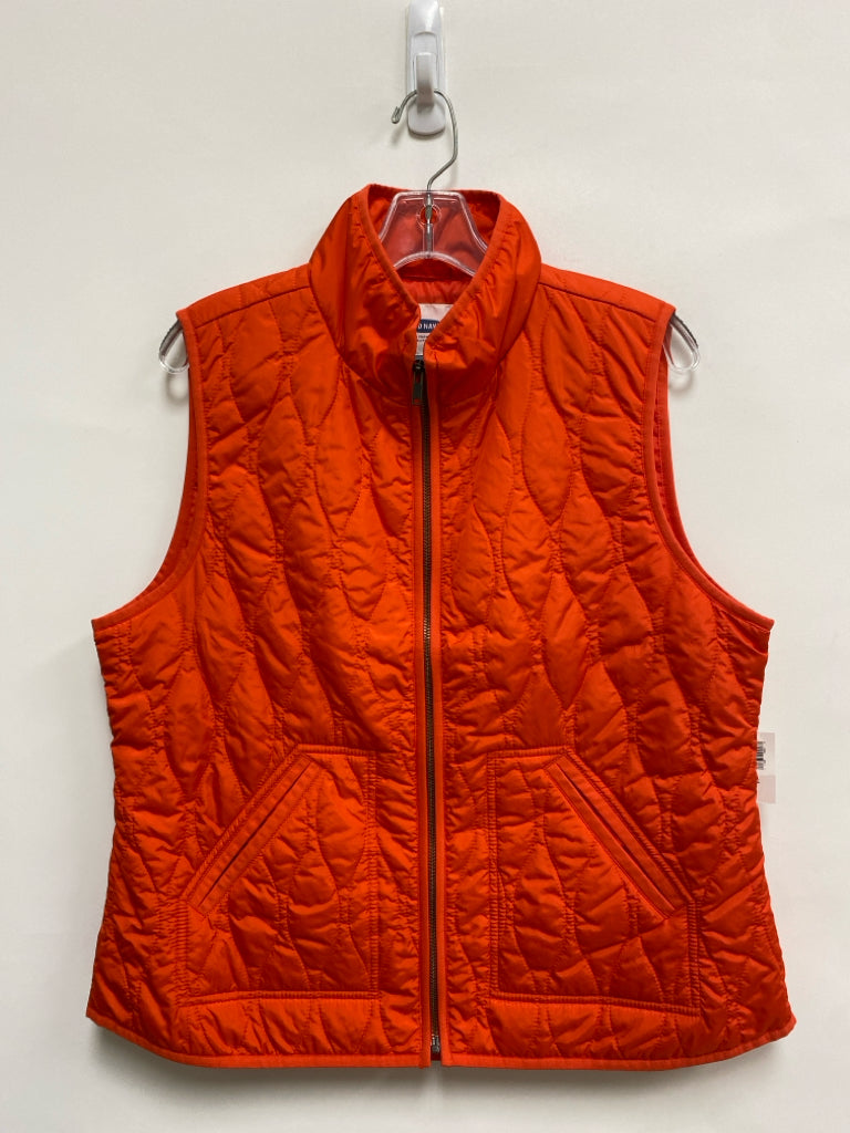 NWT Old Navy Size L Orange Zip Down Ladies Vest