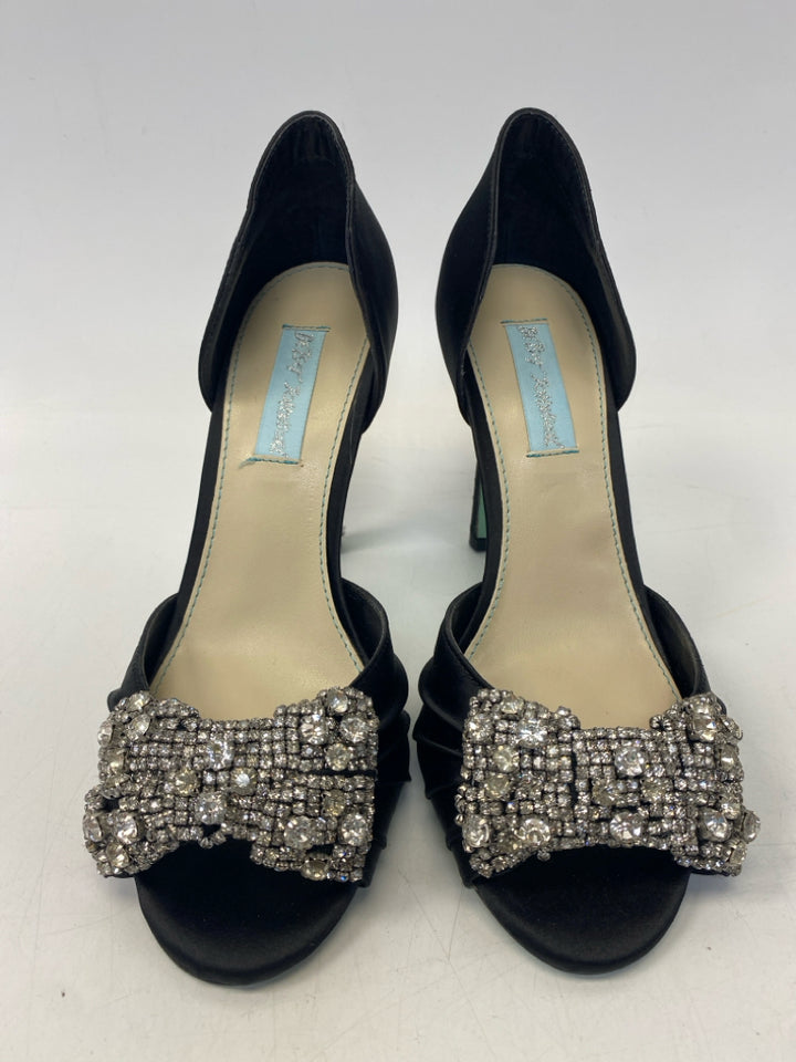Betsey Johnson US Shoe Size 7 Black Rhinestone(s) Heels