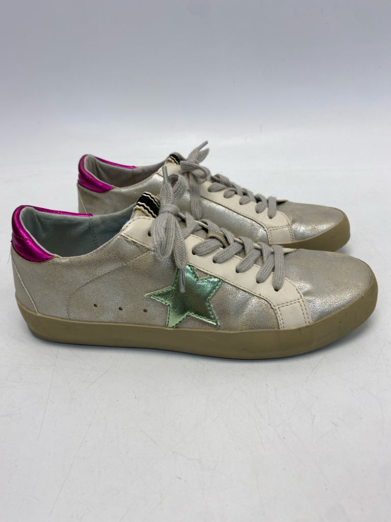 Shu Shop SIZE 5 Silver Pink/Green Stars Girl&