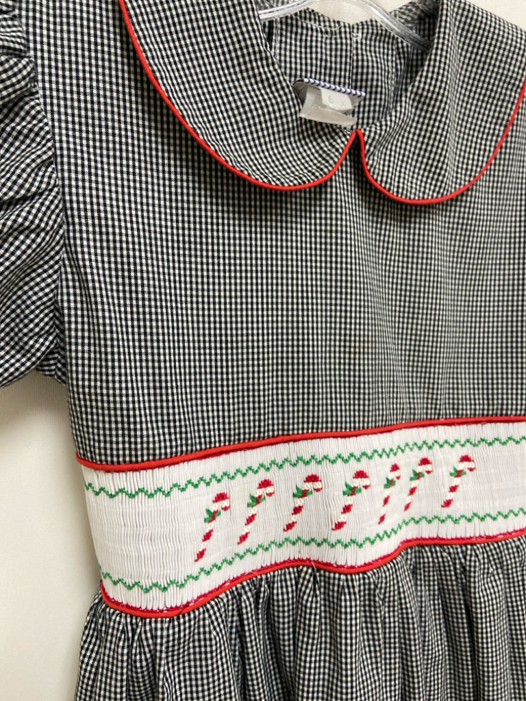 SIZE 6X Black/White Smocking Short Sleeve Girl&