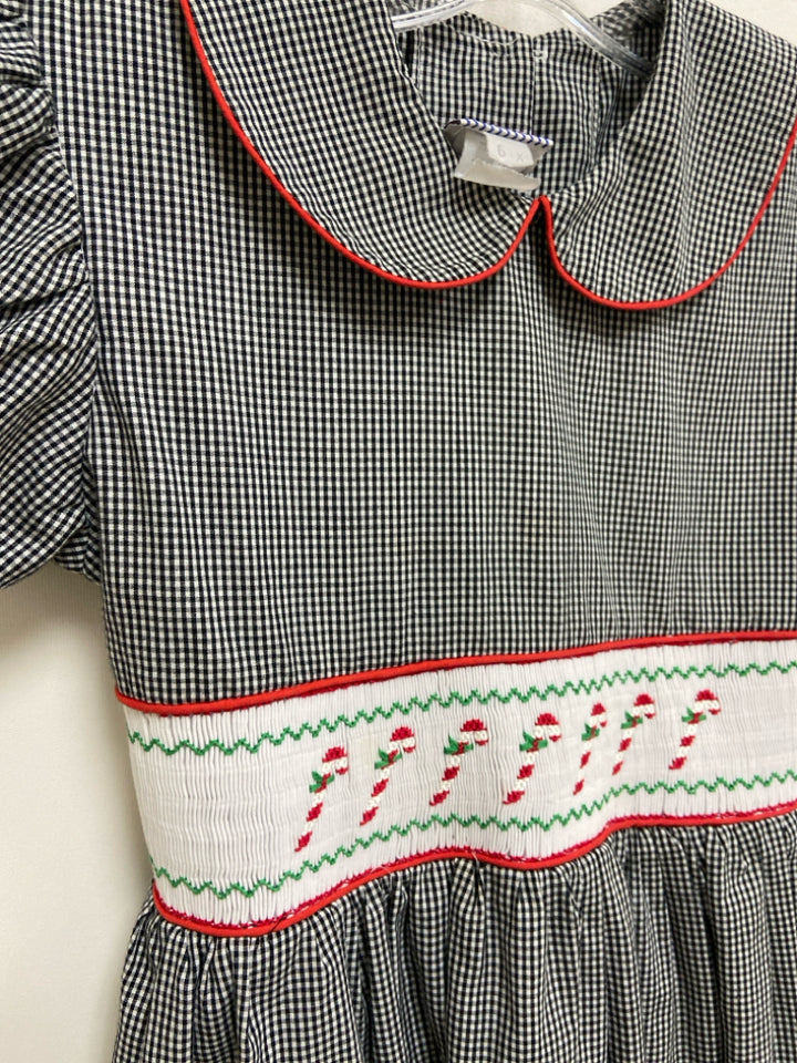 SIZE 6X Black/White Smocking Short Sleeve Girl&