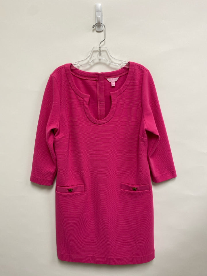 LILLY PULITZER Size XL Fuschia Ribbed Ladies Dress