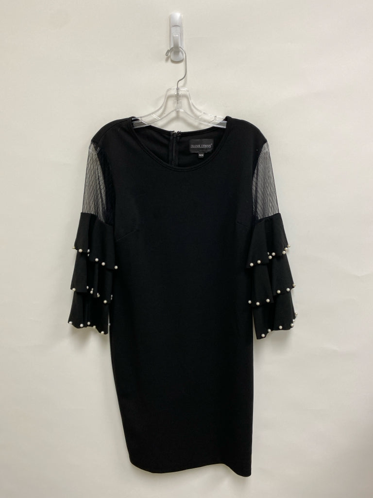 Frank Lyman Size M Black Pearls Ladies Dress