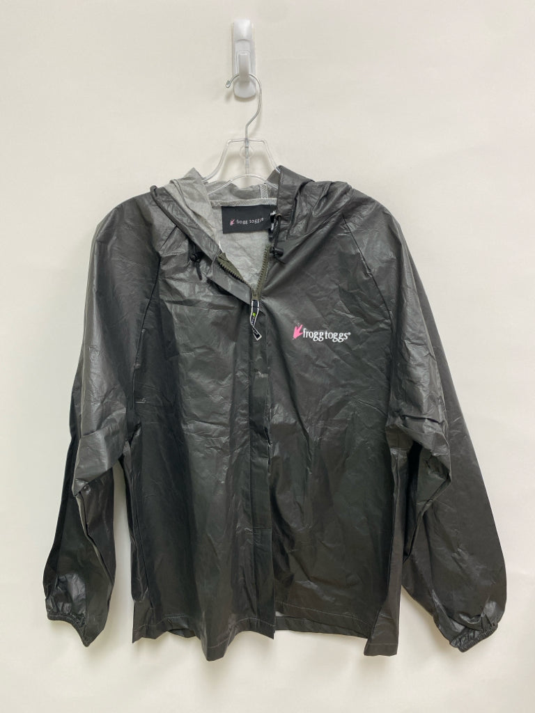 Size M Charcoal Hooded Zip Down Ladies Jacket