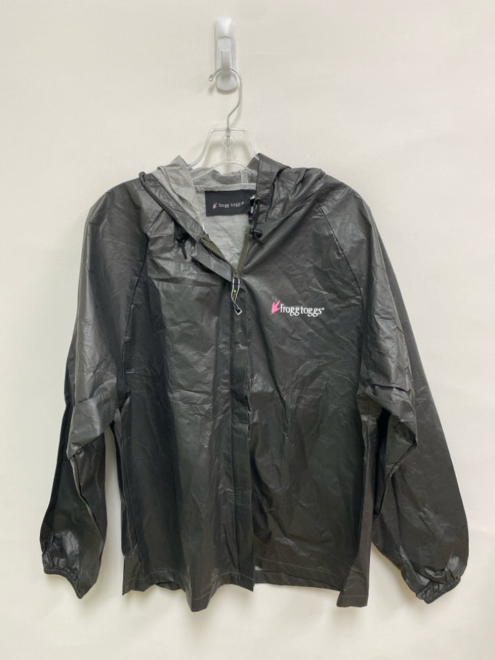 Size M Charcoal Hooded Zip Down Ladies Jacket
