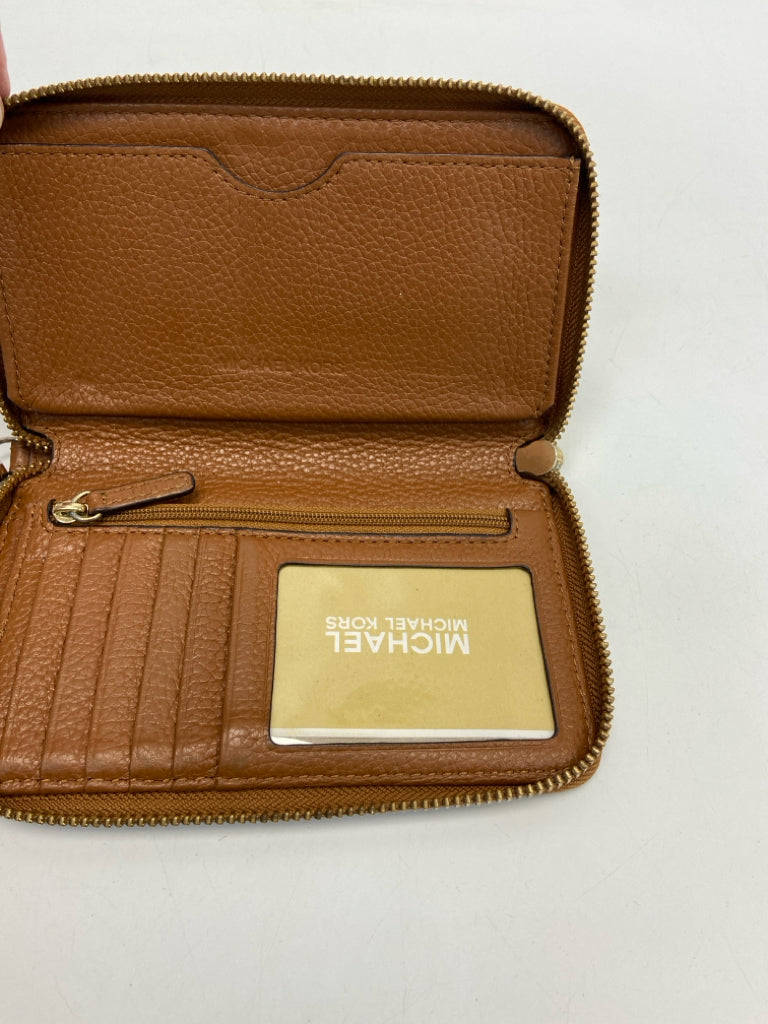 Michael Kors Brown Gold Accent(s) Wristlet