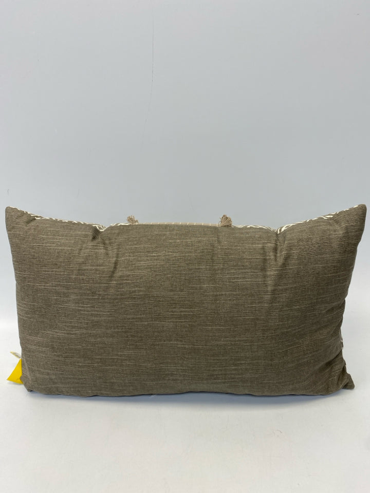 Brown White Zig Zag Pillow