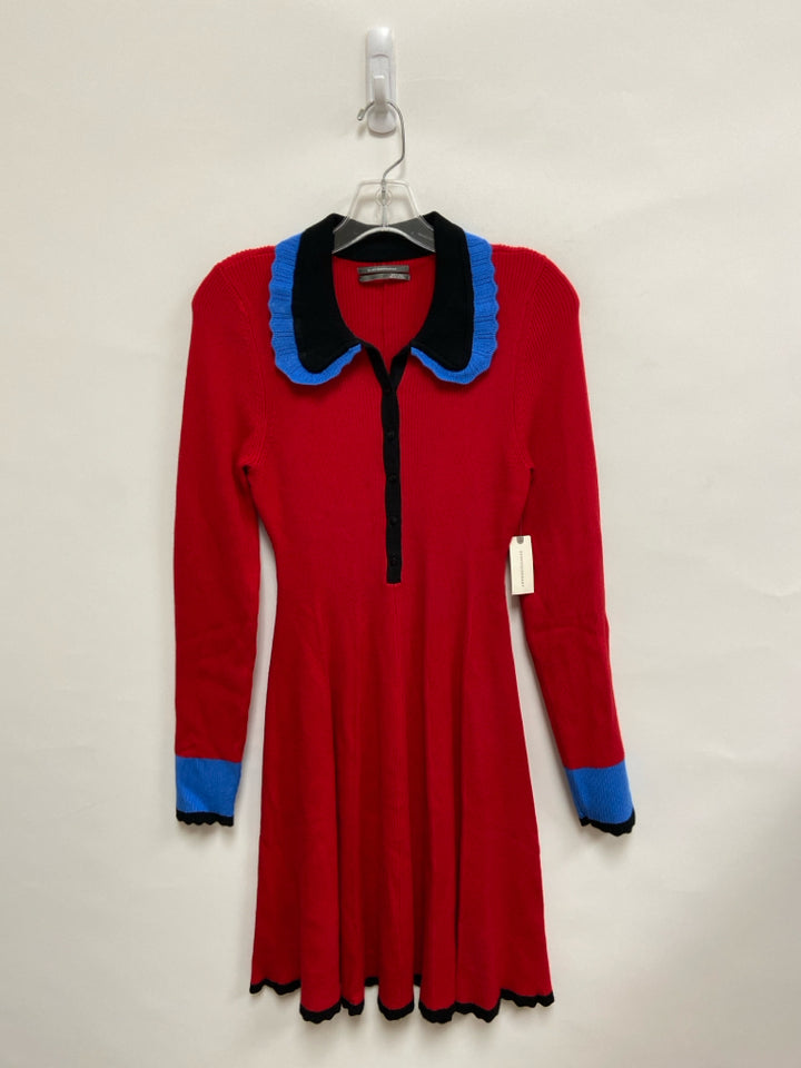 NWT Anthropologie Size L Red Blue/Black Ladies Dress