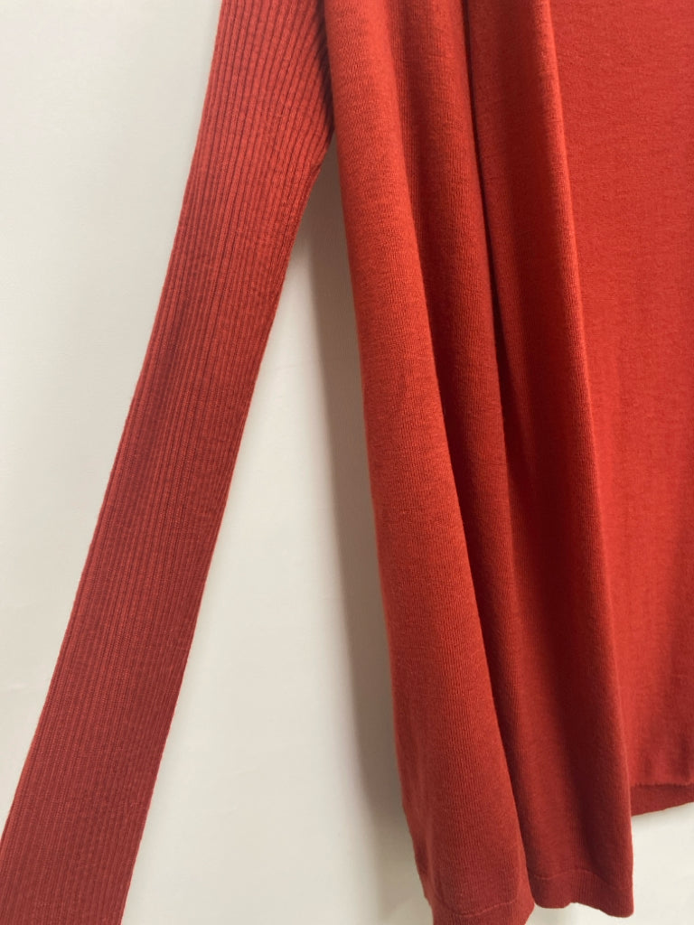 NWT LOFT Size XS Burnt Orange Drape Ladies Sweater