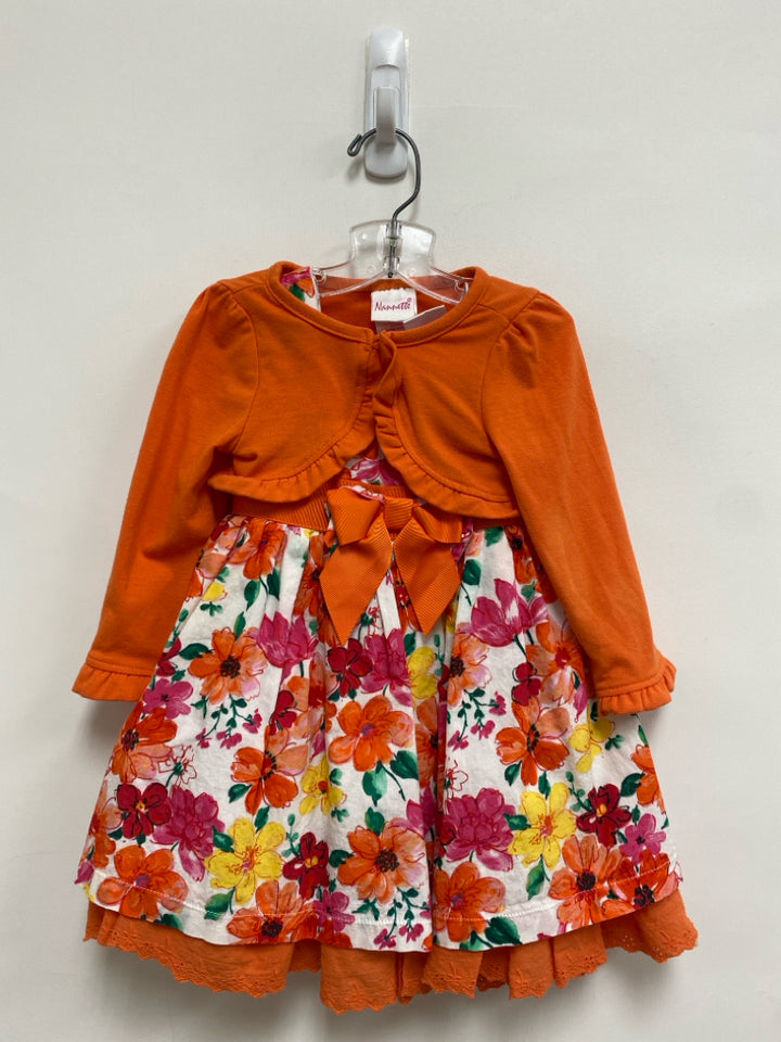 Nanette Lepore SIZE 24M Orange/White Pink/Yellow Floral Girl&