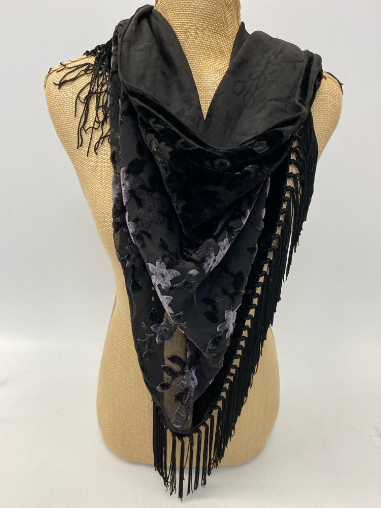 Black Fringe Scarf