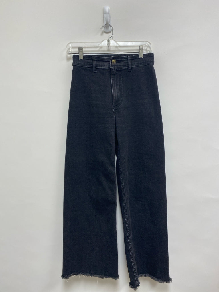 Billabong Size 25 Faded Black Wide Leg Ladies Jeans