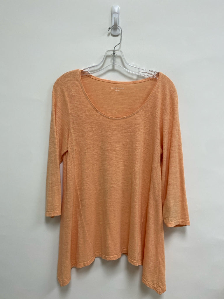 Eileen Fisher Size S Peach 3/4 Sleeve Ladies Top