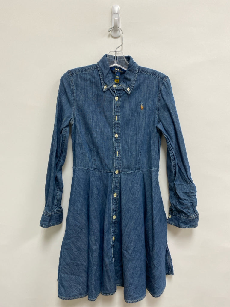Polo SIZE 10 Blue Button Up Chambray Girl&