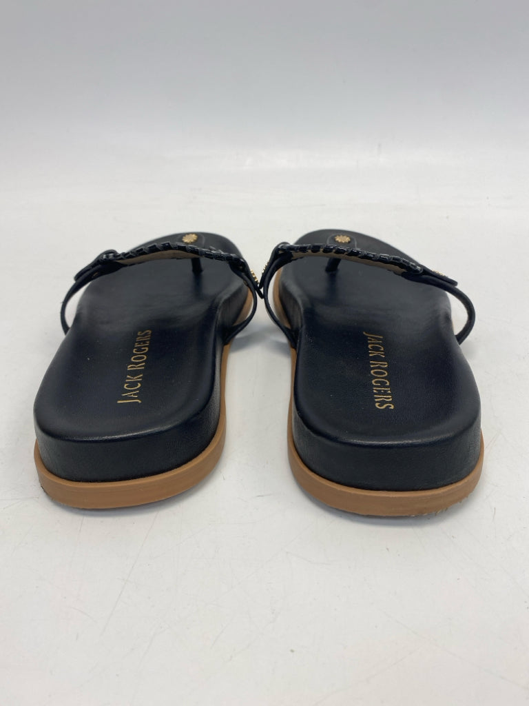 Jack Rogers  Size 7.5 Black Gold Accent(s) Sandals