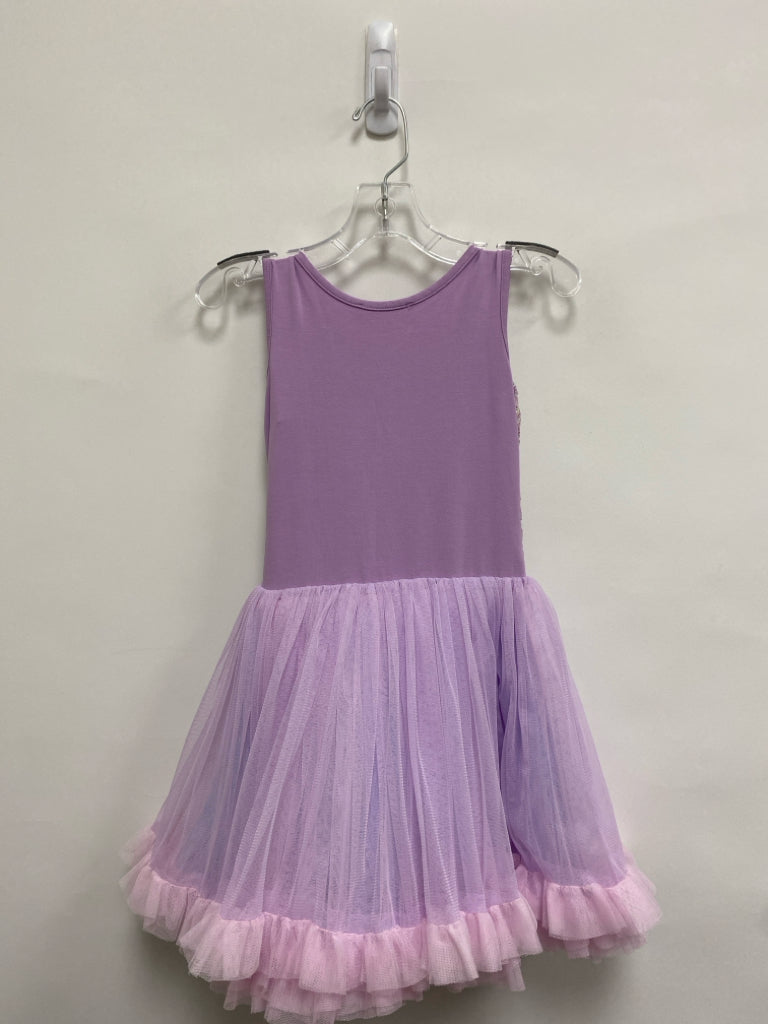 SIZE 5/6 Lavender Green/Blue Sleeveless Embroidered Girl&