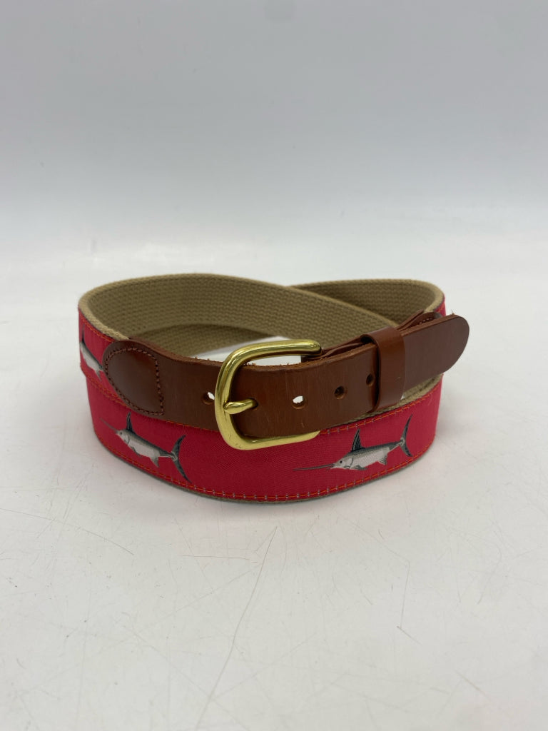 Leather Man Ltd Size 42 Pink Fish Men&