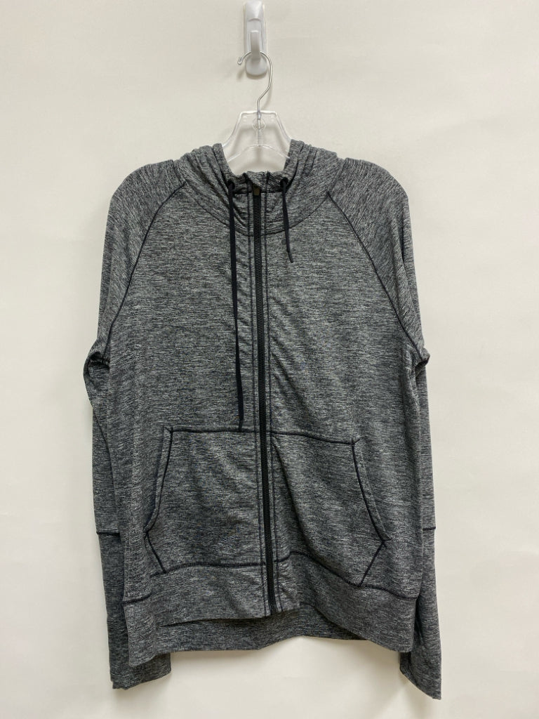 Athleta Size L Gray Streaked Athletic Jacket