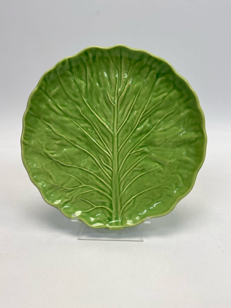Green Leaves Ceramic Serving Piece