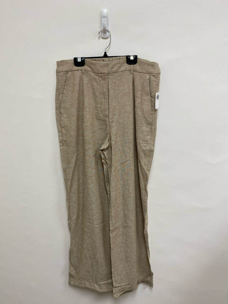 NWT Old Navy Size L Oatmeal Linen Blend Ladies Pants