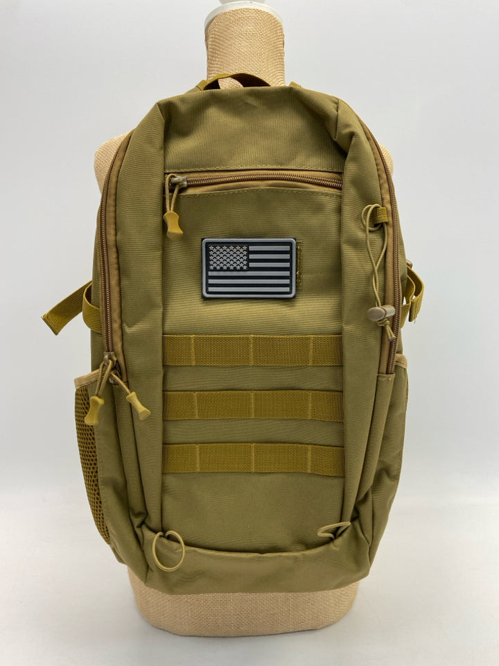 Dark Gold Gray American Flag Backpack