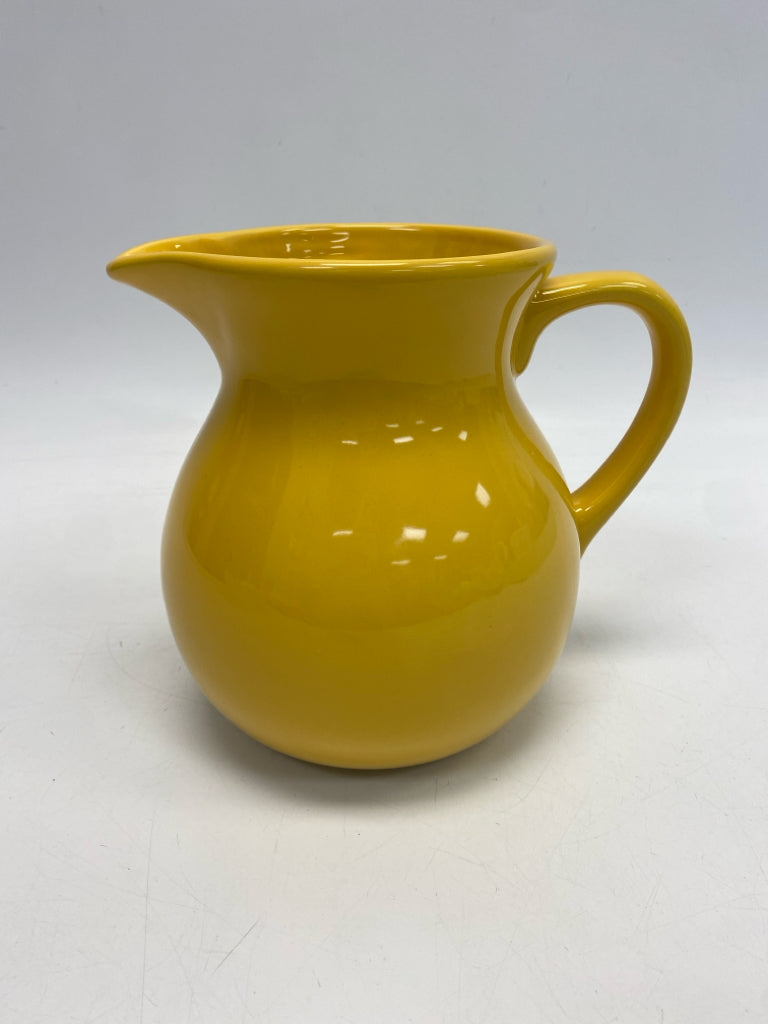 Yellow Stoneware Pitcher
