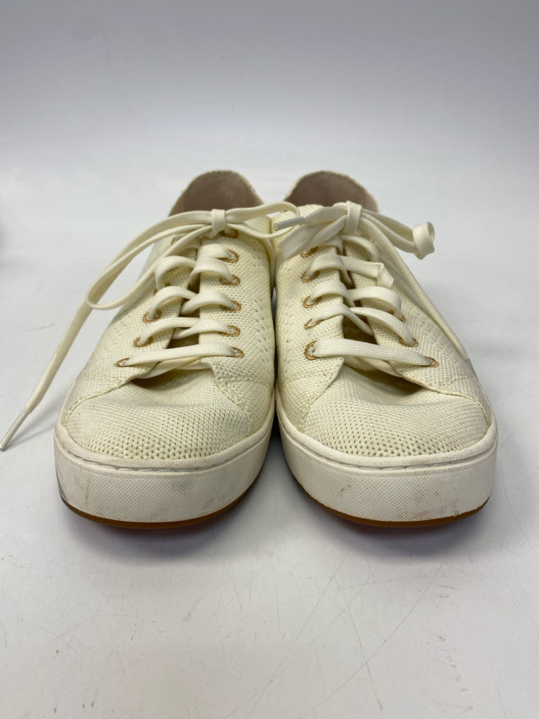 L L Bean  Size 8 Cream Lace-up Sneakers