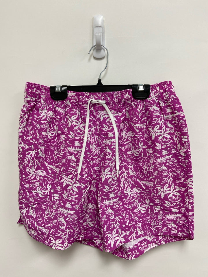 Columbia Size S Magenta White Palm Trees Ladies Shorts
